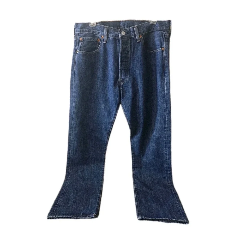 Levi's 501 Original Fit Button Fly‎ Jeans Blue Denim Men's Size 34x32...